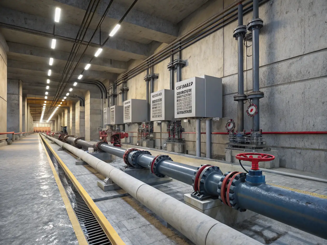An image depicting a 3D model of a complex infrastructure project, highlighting the use of advanced technical modeling and simulation tools for sustainable engineering.
